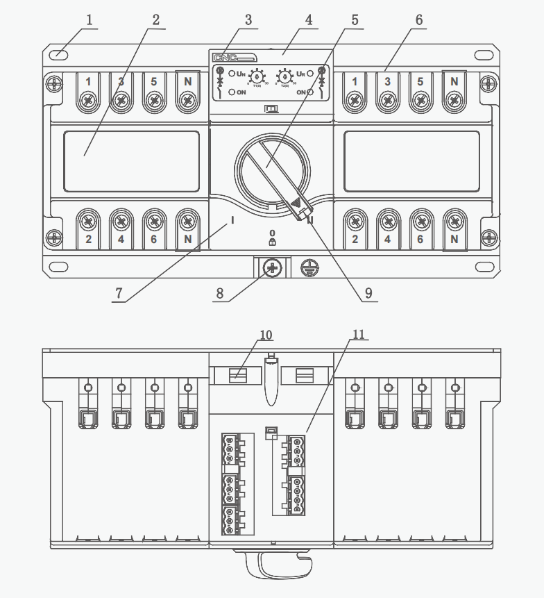 Automatic Transfer Switch ATS Product Structure Schematic