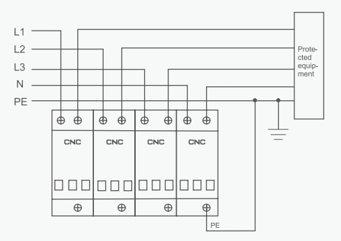Surge Protection Device SPD Kevin wiring mode