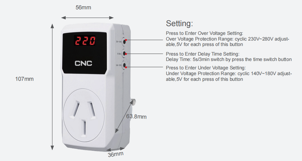 Voltage Protector Appearance description