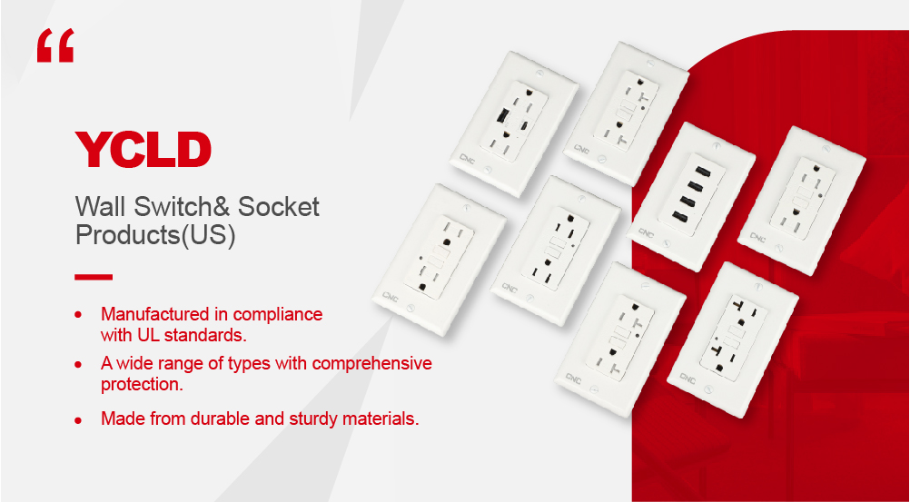 Produtos de interruptor de parede e socket (EUA) CNC Electric YCLD