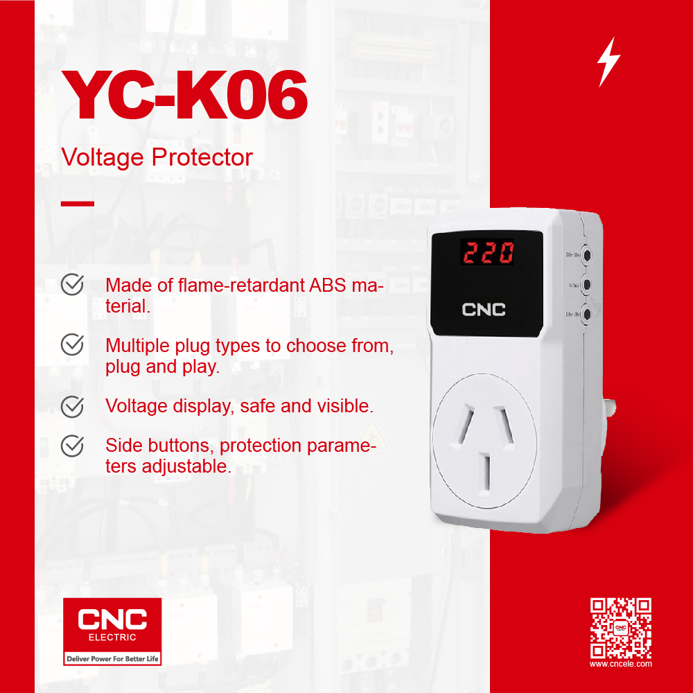 CNC 丨 YC-K06 Voltage Protector: pale no kāu hale hana home