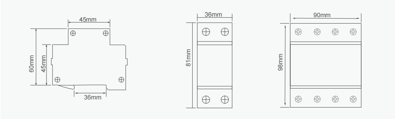 Overvoltage YC7VA agus Cosantóir Undervoltage ar an iomlán agus Toisí Gléasta8