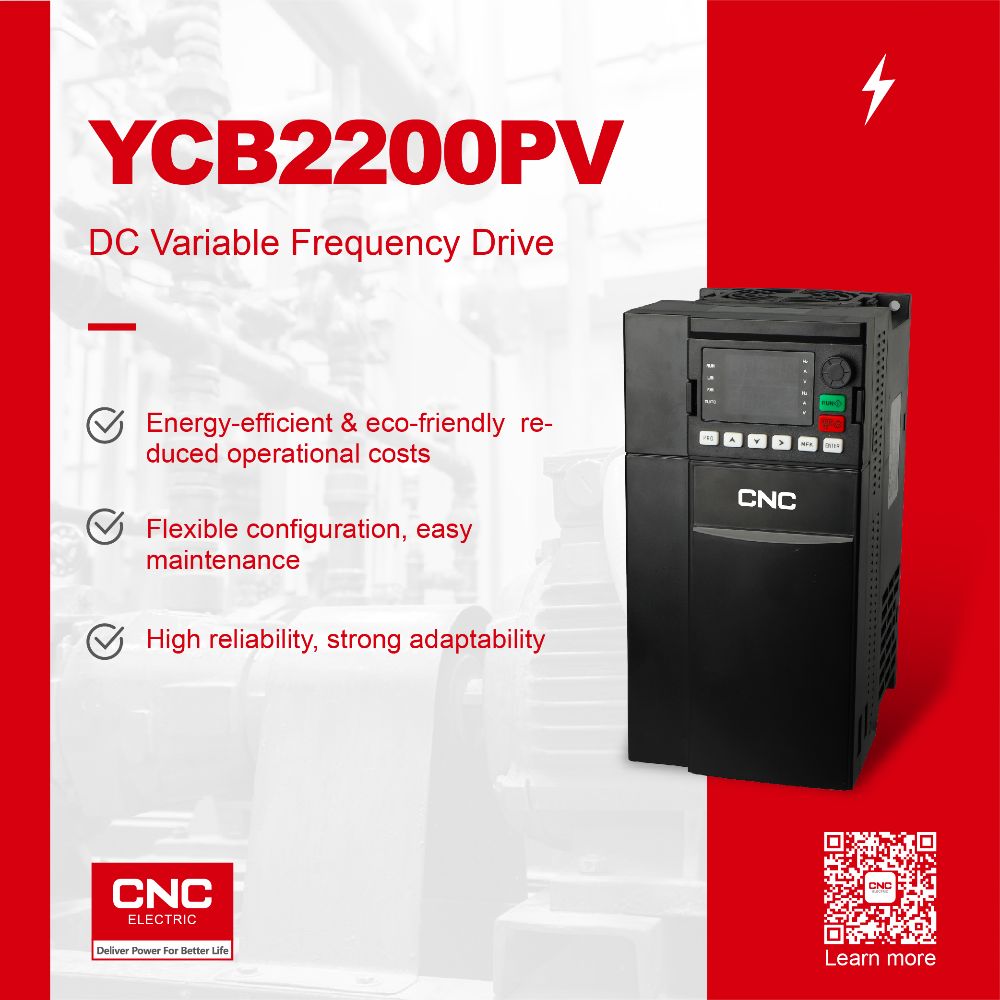 CNC អគ្គិសនី YCB2200PV - DC VFD សម្រាប់ដ្រាយថបពន្លឺព្រះអាទិត្យ