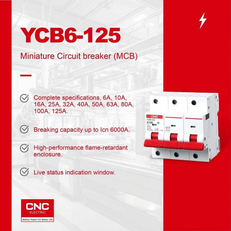 CNC Product Update: YCB6-125 125A MCB Now Available on Website