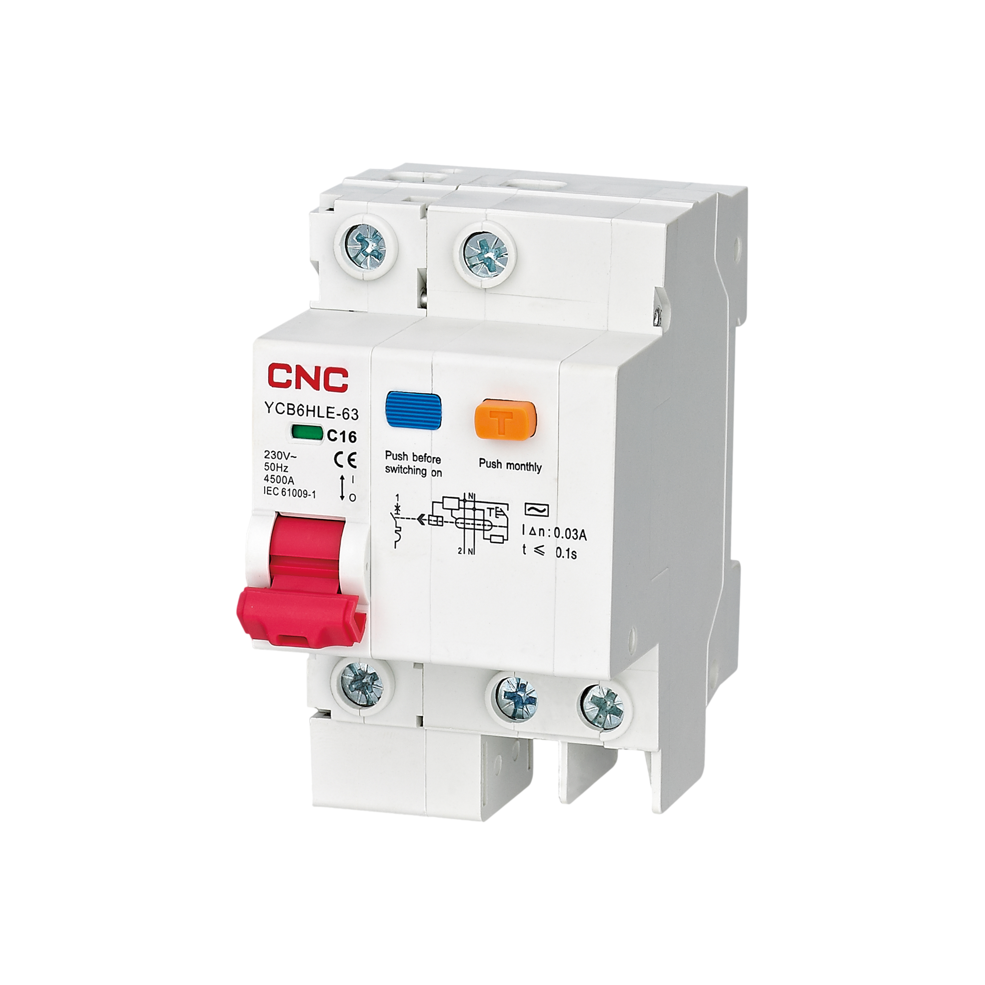 YCB6HLE-63 RCBO Elettronica