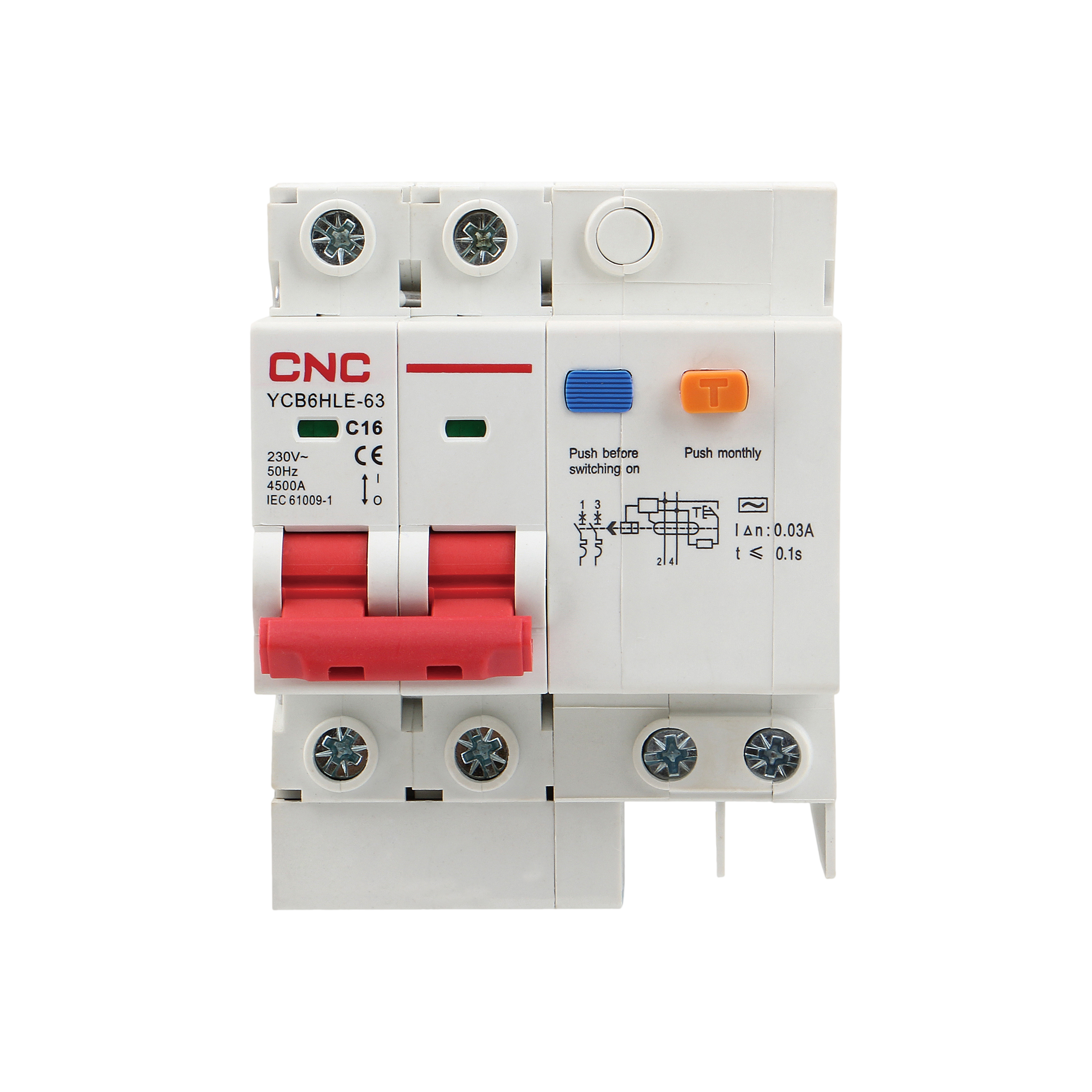 YCB6HLE-63 RCBO Elektronik