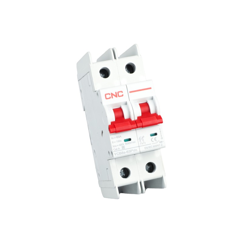 Interruptor de circuito en miniatura fotovoltaico DC MCB (no polaridad) YCB8S-63PVN