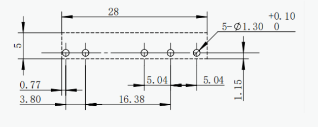 YCJ6 Slim Relay Fuse wire mounting dimensions 2