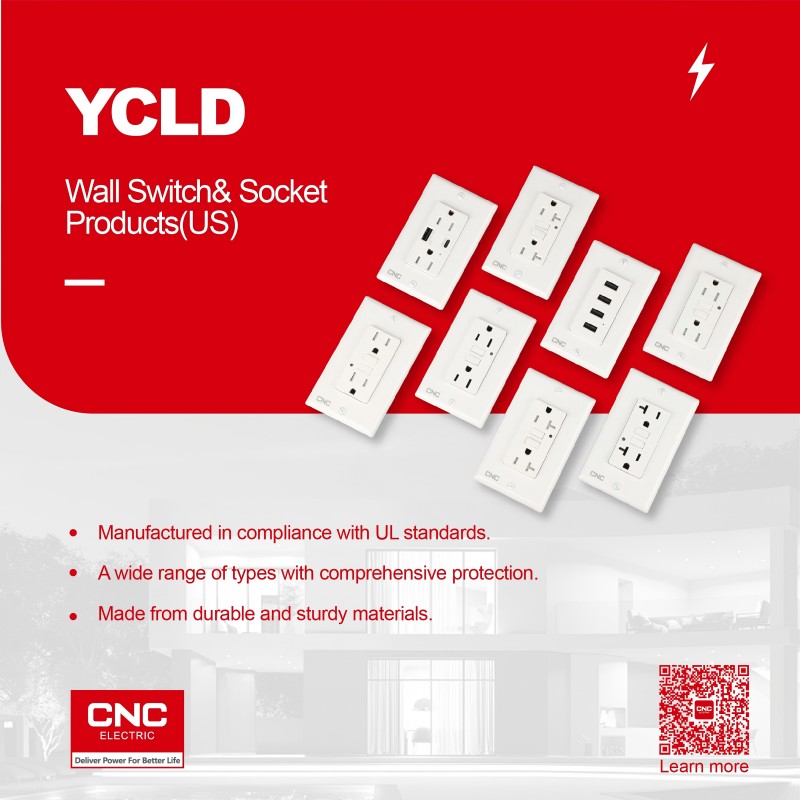 עדכון מוצר של CNC JAN: מוצרי Switch Switch & Socket של Series Series (Standard Us)