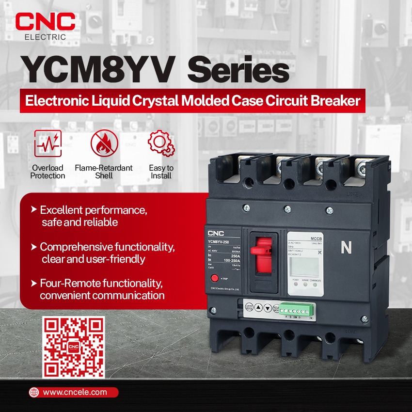 CNC |YCM8YV სერიის ჩამოსხმული კორპუსის ამომრთველი