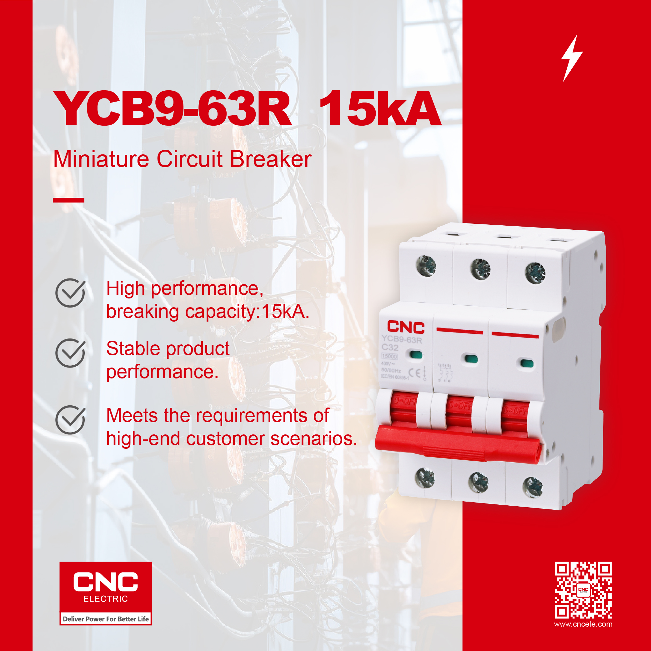 CNC | YCB9-63R 15kA Miniature Circuit Breaker