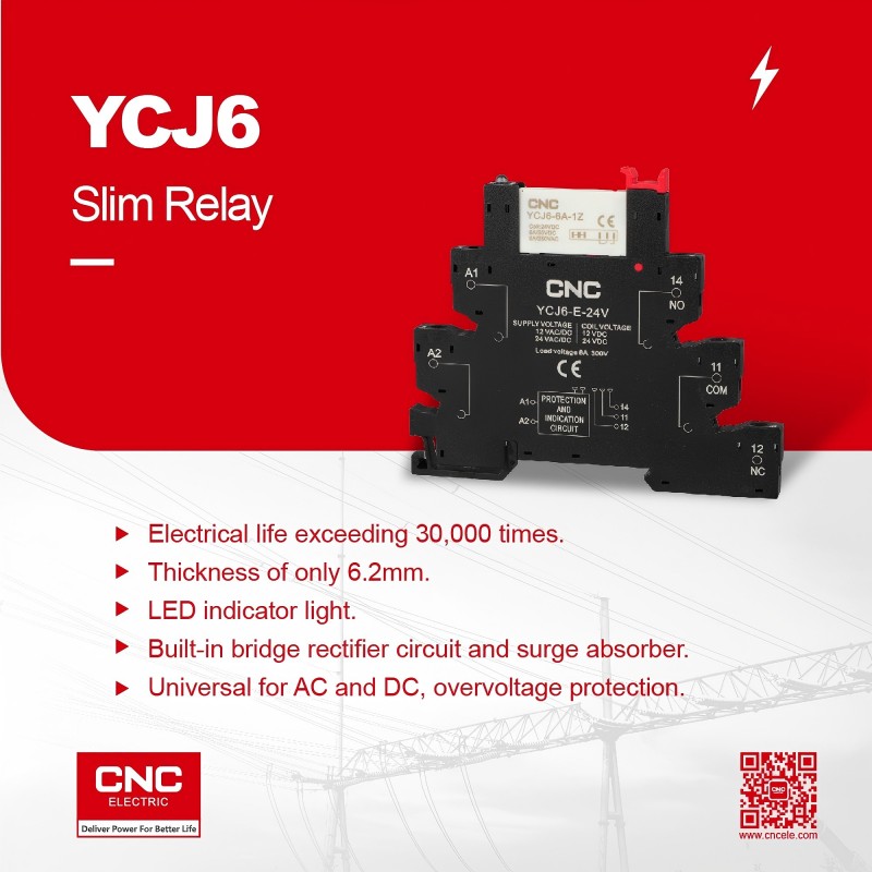 CNC 丨 Ka hōʻikeʻana i ka YCJ6 Slim Reely Relay: Compact, hilinaʻi, a wikiwiki hoʻi no nā'ōnaehana uila hou