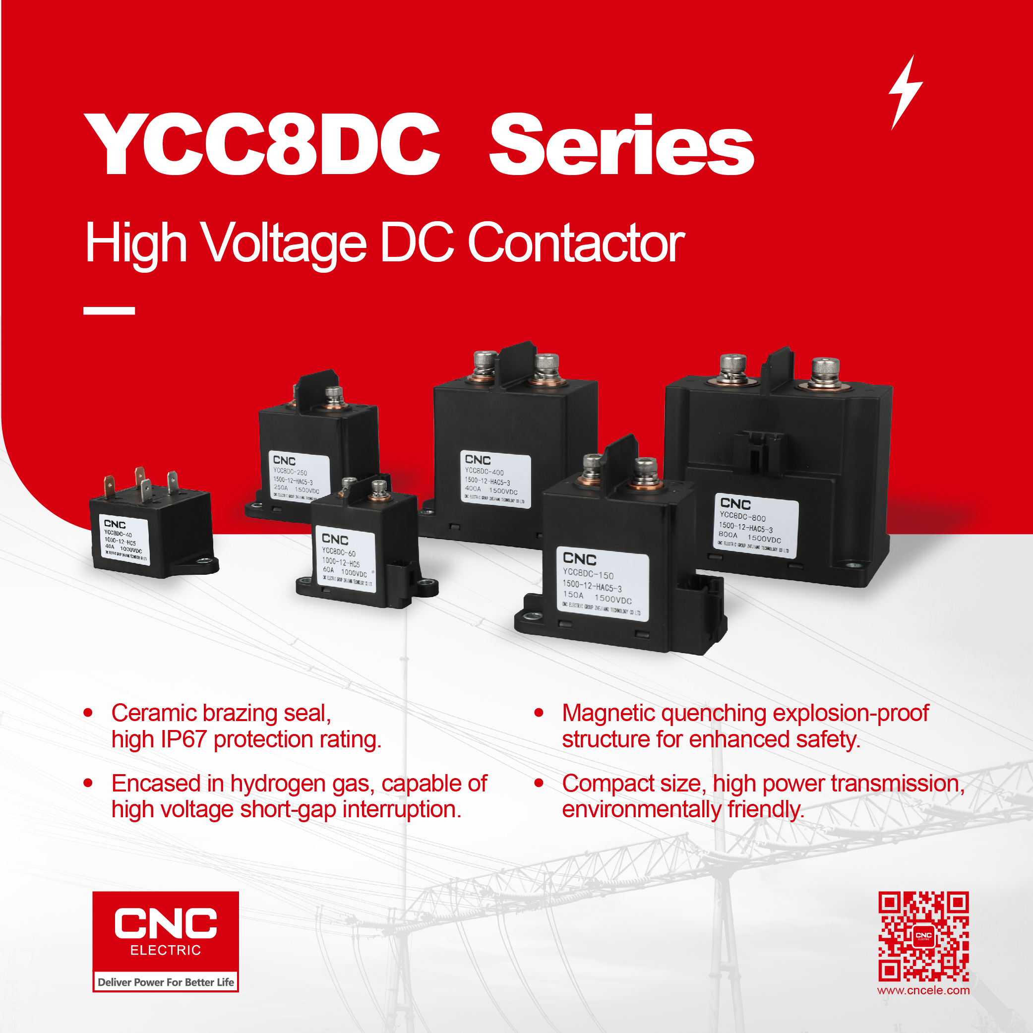 CNC | YCC8DC Series High Voltage DC Contactor