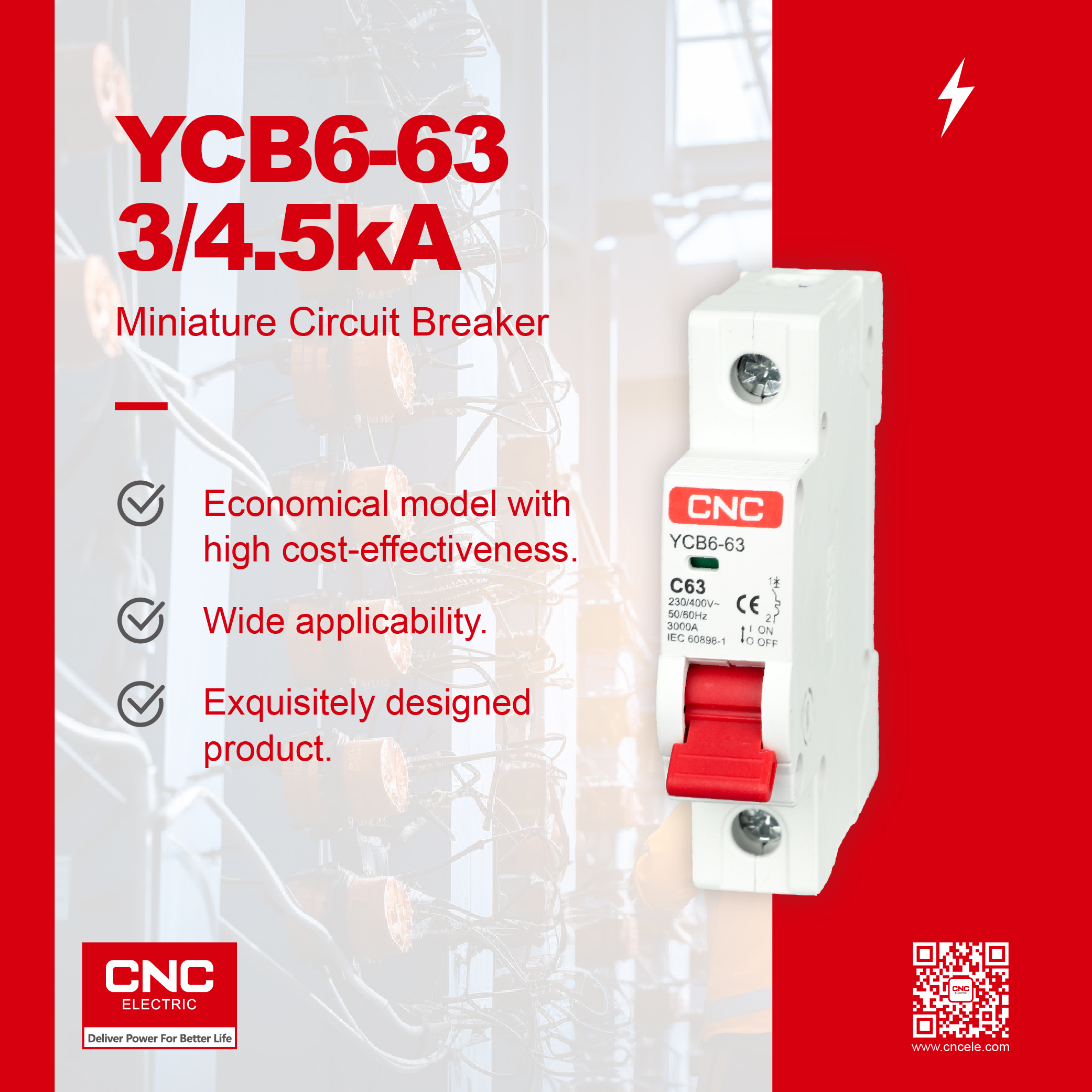 CNC | YCB6-63 3/4.5kA Miniature Circuit Breaker